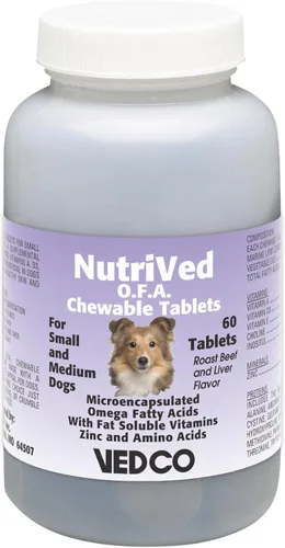 Vista 2 de Vedco 60 tabletas masticables nutritivas O.F.A. para perros grandes
