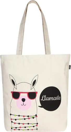 Vista 7 de Ecoright - Bolsa de mano para mujer con cremallera, bolsa de mano pequeña, bolsa de lona, bolsa de algodón reutilizable para playa, comestibles