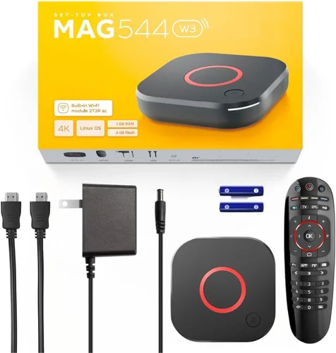 Vista 9 de Raxxio MAG544w3 Set-Top Box - Reproductor multimedia de transmisión 4K HDR, salida HDR 4K, Amlogic S905Y4, Linux 4.9, Wi-Fi de doble banda, cable