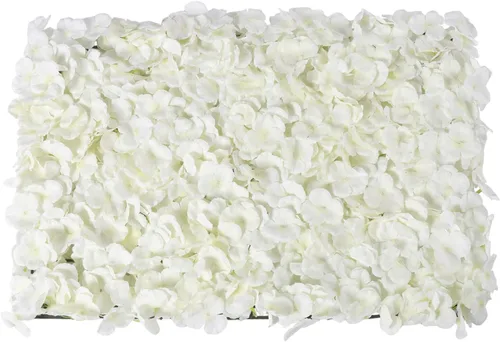 Vista 26 de Paneles de pared de flores artificiales de 16 x 24 pulgadas, tapetes de pared de flores de seda para jardín al aire libre, patio, valla, valla de 4