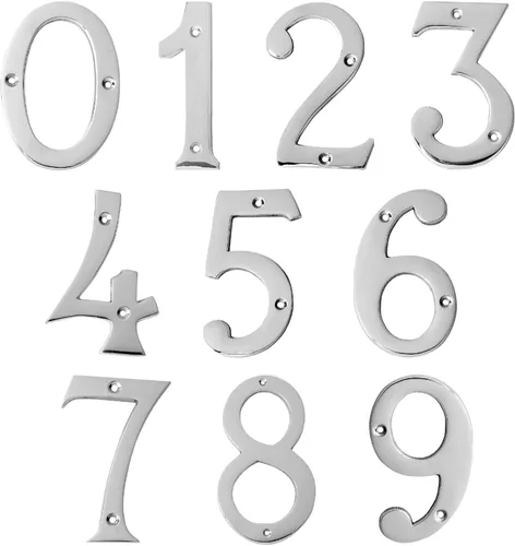 Vista 4 de Motif - Letras de latón de 4 pulgadas para decoración de casas, decoración de pared al aire libre, números de buzón, números de dirección de casa