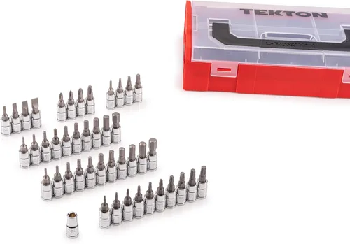 Vista 4 de TEKTON Juego de dados de broca de 1/4 pulgadas con mini caja de herramientas de apilamiento (44 piezas) SHB90700