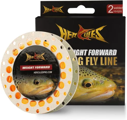 Vista 8 de HERCULES Línea de pesca con mosca flotante peso adelante Fly Line con doble lazo soldado