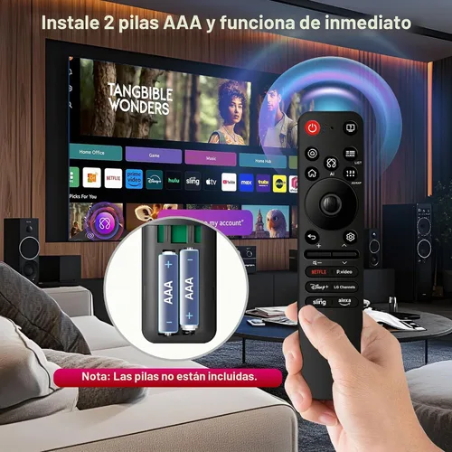 Vista 7 de Universal for LG Smart TV Remote,Replacement Magic Remote Control AN-MR25GA