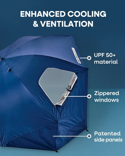 Vista 5 de Sport-Brella Premiere XL UPF 50+ Refugio Paraguas para Protección contra el Sol y la Lluvia