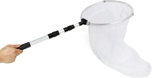 Vista 4 de RESTCLOUD Red de mariposa con anillo de 12 pulgadas, profundidad neta de 24 pulgadas, mango que se extiende hasta 36 pulgadas