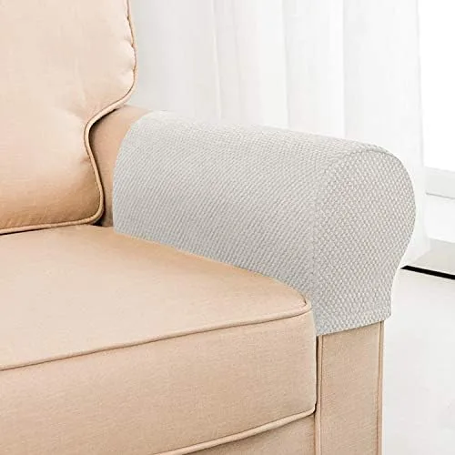 Vista 9 de XMNTG Juego de 2 fundas elásticas para reposabrazos de forro polar color negro, fundas para reposabrazos lavables y antimanchas, fundas protectoras