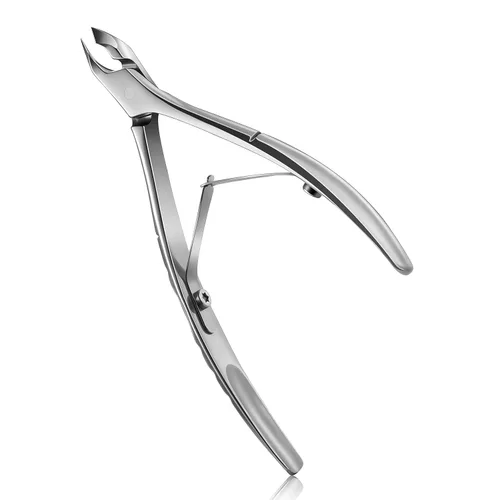 FERYES - Corta cutículas con empujador, profesional 2 en 1, corta cutículas de 6 mm de mandíbula completa, herramienta de quitacutículas de acero