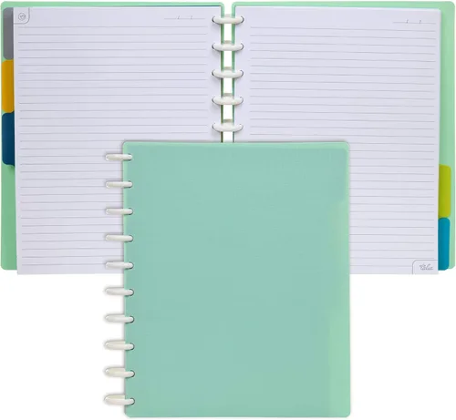 Vista 106 de Talia - Cuadernos de notas con tapas, planificador, personalizables, (Rosa de los 90, Junior (5.5 pulgadas x 8.5 pulgadas))