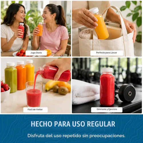 Vista 9 de Norcalway 10 botellas de plástico de 2 onzas con tapas – Ginger Shot – Apto para congelador, a prueba de fugas, sin BPA, botellas de viaje pequeñas