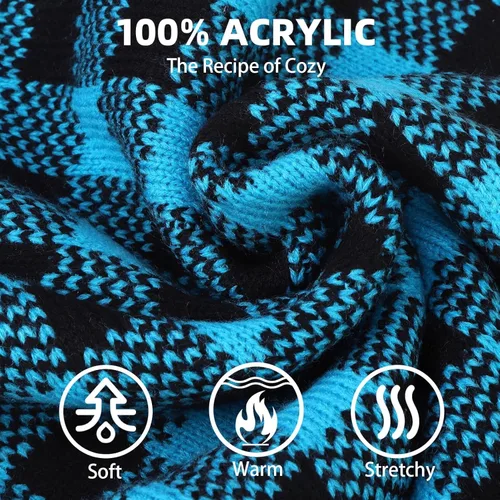 Vista 4 de PUPTECK - Suéteres para perros grandes, medianos y pequeños - Estilo clásico a cuadros de otoño, abrigo de invierno para cachorros, ropa cálida