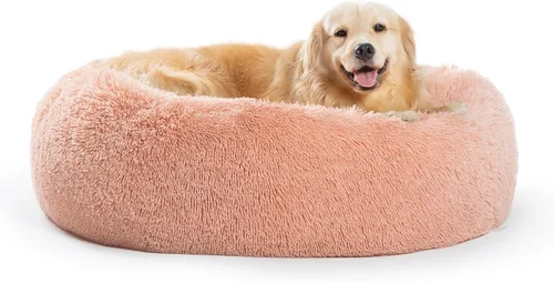 Vista 12 de SAVFOX Camas de felpa calmantes para perros, cama de perro dona para perros pequeños, medianos, grandes y extragrandes, cama cómoda para perros