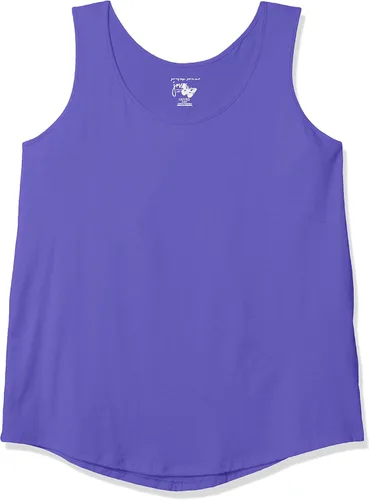 Vista 6 de JUST MY SIZE Women's Size Cotton Jersey Shirttail Tank Top, Plus Sleeveless Shirts