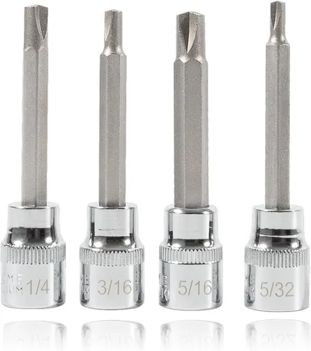 Juego de 4 dados de cabeza de embrague utilizados con unidad cuadrada de 3/8 pulgadas para automóviles y camiones Chevy mayores