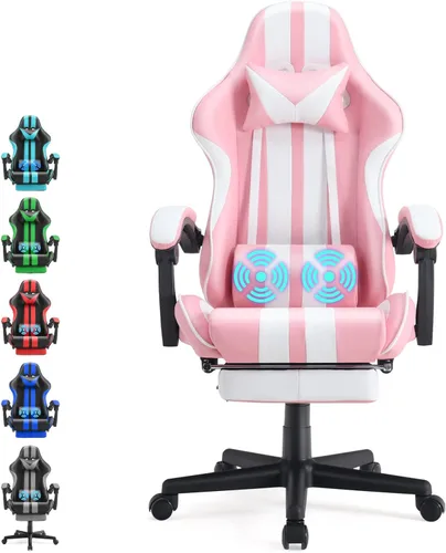 Vista 15 de Ferghana - Silla ergonómica de juego Miami Blue para adultos y adolescentes