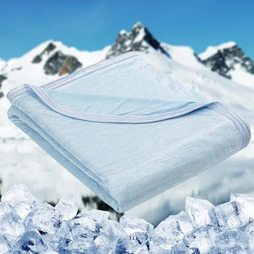 Vista 11 de HOMFINE - Manta refrescante para personas que duermen con calor, delgada, ligera, transpirable, doble cara, para cama, sofá y sillón, ideal