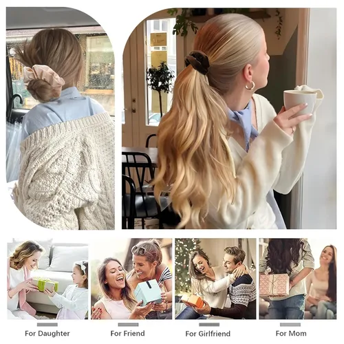 Vista 7 de Lazos para el pelo con cierre oculto para coleta