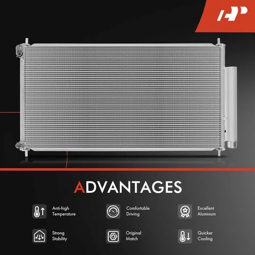 Vista 5 de Condensador de aire acondicionado A-Premium compatible con Honda Civic 2012-2015 1.8L 2.4L