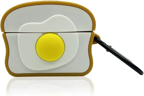 Vista 5 de Funda protectora a prueba de golpes de goma de dibujos animados 3D para AirPods Pro Funda de carga (Cookie)