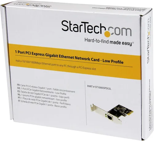 Vista 6 de StarTech.com Tarjeta de red PCIe de 1 puerto, perfil bajo, puerto RJ45, chipset Realtek RTL8111H, tarjeta de red Ethernet, tarjeta de red adaptador