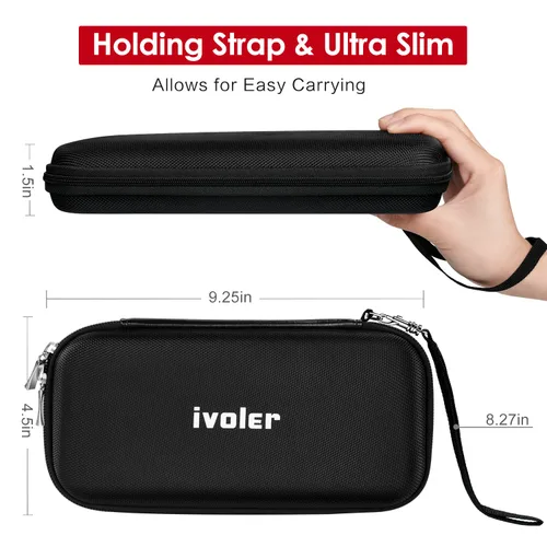 Vista 8 de ivoler Carrying Case for Nintendo Switch and NEW Switch OLED Model(2021),Portable Hard Shell Pouch Carrying Travel Game Bag for Switch Accessories
