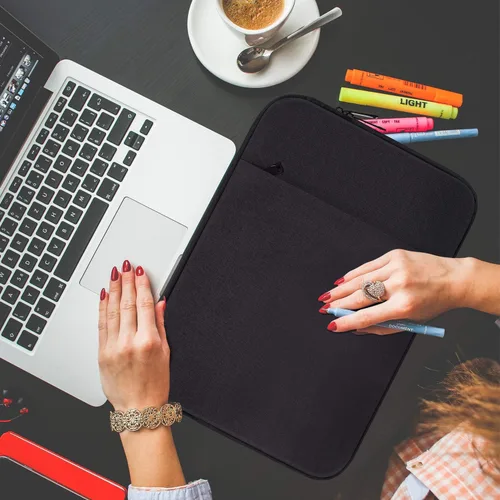 Vista 7 de Dealcase Funda impermeable para laptop de 11.6 pulgadas, compatible con MacBook, Chromebook, HP, Samsung, Lenovo, Acer, color negro