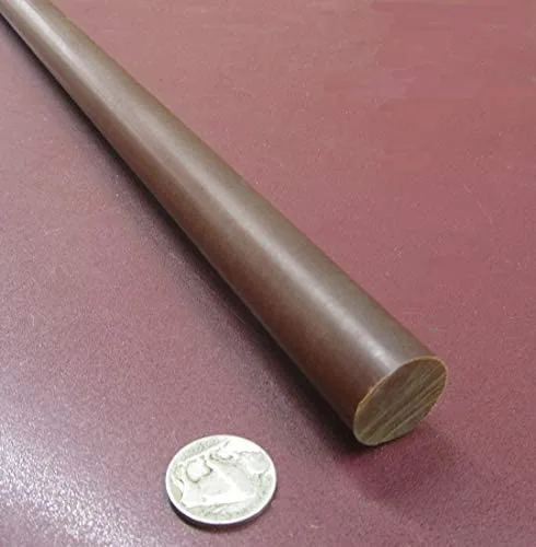 Vista 4 de Micarta XX - Varilla redonda fenólica de papel de 7/8 pulgadas de diámetro x 48 pulgadas de largo