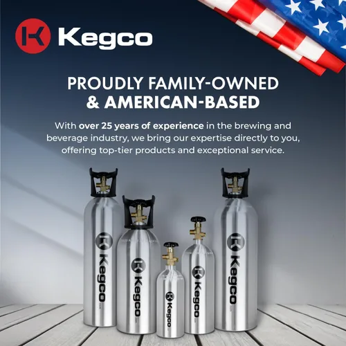 Vista 8 de Kegco Cilindro de Co2 Tanque de Aluminio de 10 lb