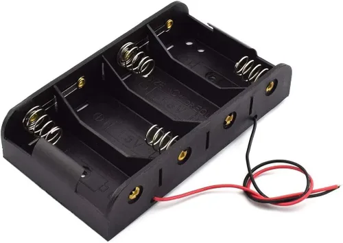 Vista 36 de 10 piezas de portapilas AA de 1 celda con tapa/interruptor de encendido/apagado/cables conductores, 1 caja de batería AA para producción