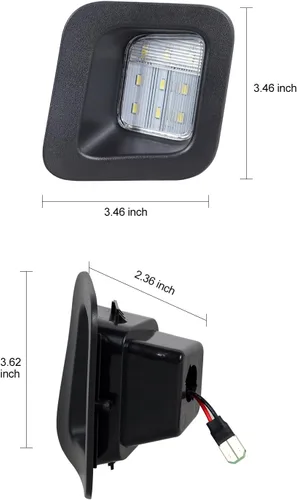 Vista 4 de RUXIFEY Luces LED para Matrícula Compatibles con Dodge Ram 1500 2500 3500 de 2003 a 2018, 6000K Blanco