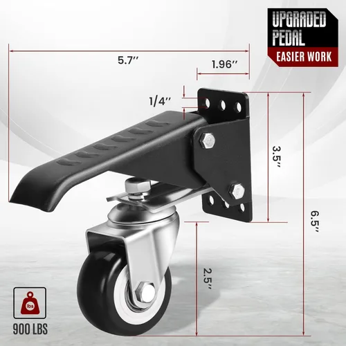 Vista 2 de SPACECARE Kit de ruedas retráctiles para banco de trabajo, ruedas de banco de trabajo resistentes con capacidad de 800 libras, ruedas ajustables