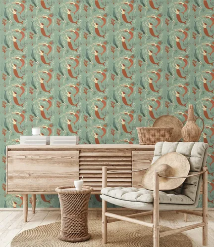 Vista 5 de Elana Gabrielle - Papel tapiz prémium para despegar y pegar, papel tapiz costero de diseñador para dormitorio, artículos esenciales para dormitorio