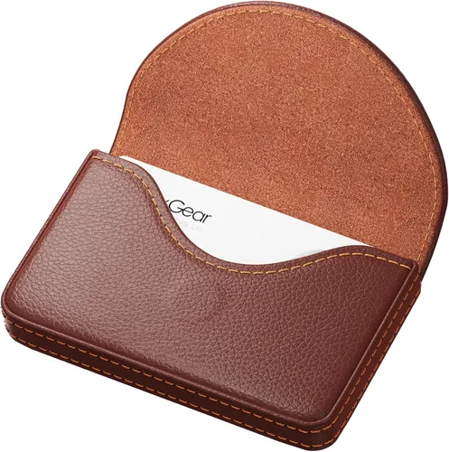 Vista 10 de MaxGear Estuche Porta Tarjetas de Presentación, Estuche de Tarjetas de Presentación de Cuero PU para Bolso, Billetera Porta Tarjetas de Presentación