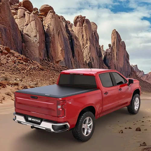 Vista 8 de MOSTPLUS Cubierta Enrollable de Vinilo Suave para Caja de Camión Tonneau Compatible con Chevrolet Colorado/GMC Canyon 2004-2014 Caja de 5 Pies 61