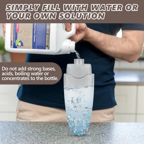 Vista 4 de HOMTOYOU Wet Mop for Floor Cleaning: Microfiber Spray Mop with 4 Washable Pads for Cleaning Home Kitchen Multi-Surface Floors - 1Pcs 400+ML