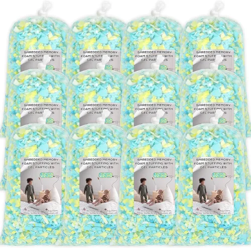 Vista 15 de Relleno para saco de boxeo de 5 libras, relleno de frijoles para almohada y puf, relleno de espuma viscoelástica triturada, relleno para saco