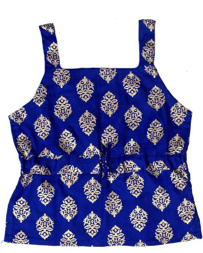 Vista 3 de Chandrakala Lehenga Choli - Conjunto de ropa étnica tradicional india listo para usar Pattu Pavadai KL104