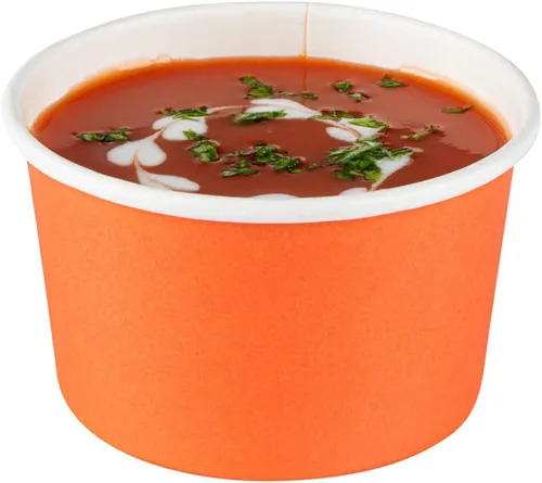 Vista 37 de Coppetta - Vasos de postre de 3 onzas, 50 tazas desechables para helado, tapas se venden por separado, cuencos de yogur congelado de papel rojo