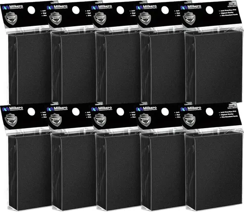 Vista 18 de Mlikero 1200 fundas para tarjetas, fundas para tarjetas mágicas mate, suaves y resistentes al desgarro, aptas para MTG, TCG, CCG (12 colores)