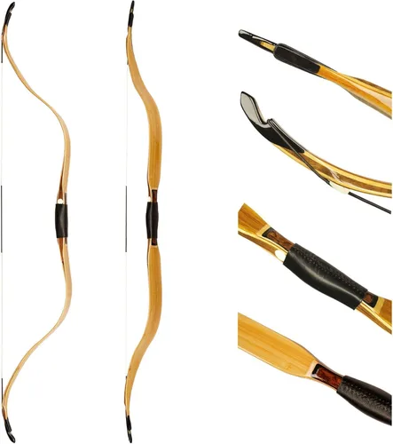 Vista 8 de AF Archery SiCai Arco recurvo tradicional laminado de cuatro capas 20-50lbs