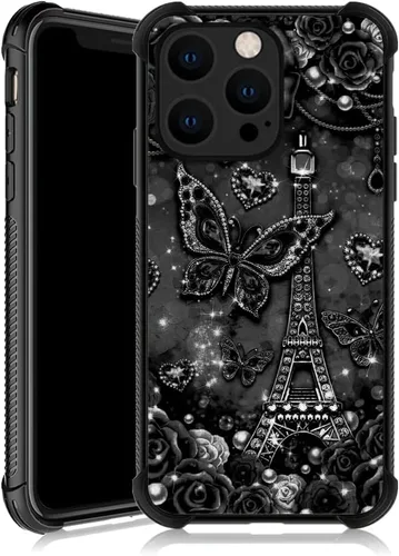 Vista 16 de ZHEGAILIAN Funda compatible con iPhone 13, funda protectora antideslizante de poliuretano termoplástico suave con cuatro esquinas reforzadas a