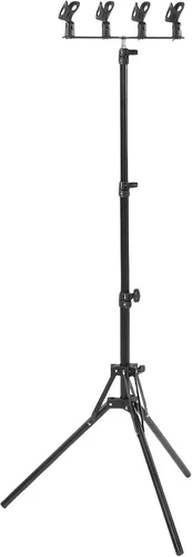 Vista 9 de Yunseity Tripod Microphone Stand, Height Adjustable Microphone Floor Stand Holds 4 Microphones, Foldable Boom Arm Floor Mic Stand with 4 Mic Clips