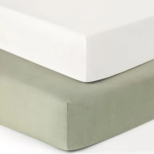 Vista 11 de GRSSDER Juego de 2 sábanas elásticas para cuna para bebé, ultra suaves, universales, se adaptan a la mayoría de las almohadillas de colchón de cuna