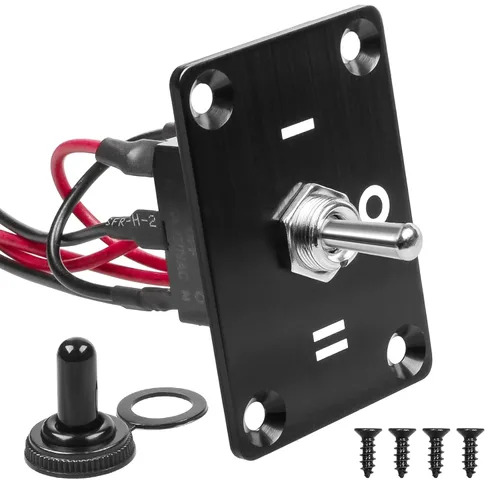 Vista 15 de 1 pieza Interruptor basculante negro KCD1 para barco, interruptor de panel SPST de 2 posiciones y 2 pines, 6A 250V CA 10A 125V CA, con 4 piezas