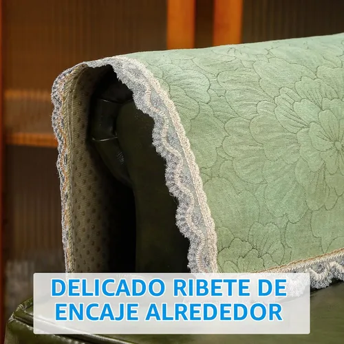 Vista 3 de MINJIATEX Fundas para brazos de sofá, fundas para brazos de sofá de encaje antideslizante, juego de 2 fundas lavables para reposabrazos de sofá
