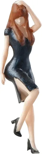 Vista 7 de Figuras de mujer modelo 1/64 en miniatura, accesorios de fotografía, figuras de simulación para decoración de escenas de bricolaje