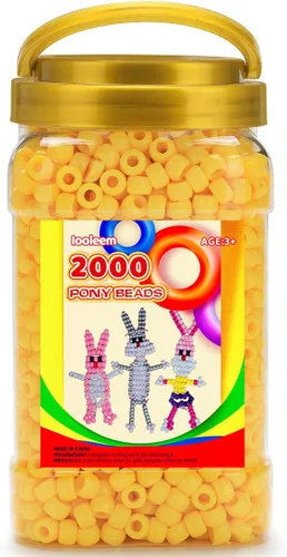 Vista 28 de IOOLEEM Cuentas de pony (2000 piezas, cuentas de pony negras), cuentas para hacer joyas, cuentas para manualidades, suministros para ensartar