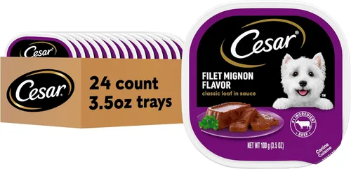 Vista 12 de CESAR Wet Dog Food Classic Loaf - Comida para perros en salsa de pollo y ternera, (24) 3.5 onzas bandejas fáciles de abrir