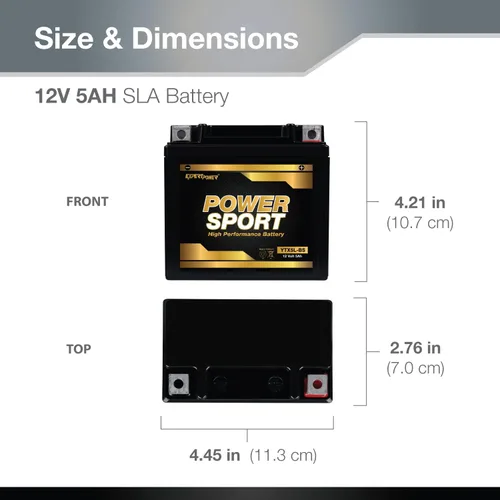 Vista 3 de Baterías de 12 voltios para motocicletas, marca ExpertPower