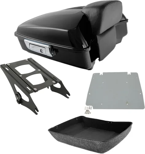 Vista 13 de TCMT - Caja de maletero de motocicleta modificada con respaldo para Harley Davidson 2014-2025 Touring CVO Road King Road Glide Street Glide Electra
